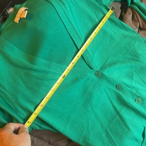 Banana Republic Sweater Women Large,Green Button Up Cardigan Lightweight - Picture 6 of 6